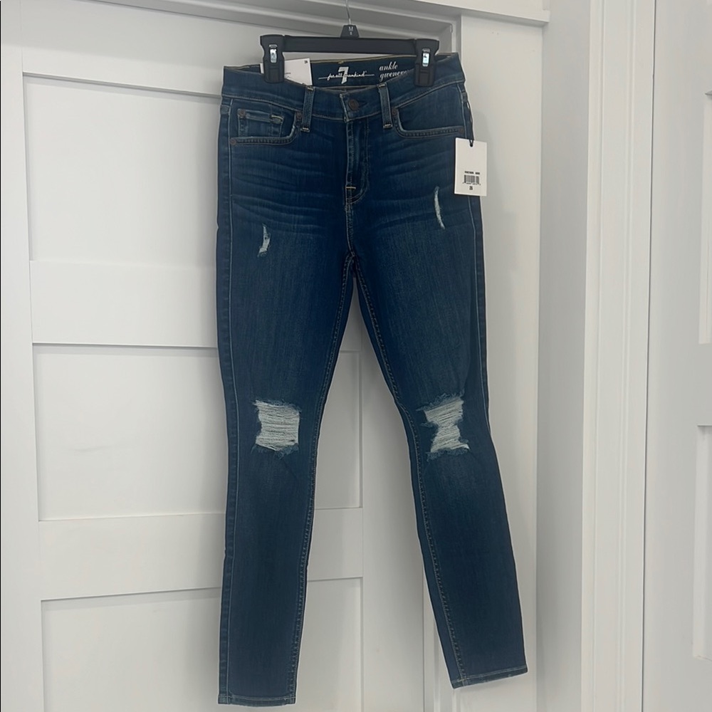 Women’s new with tags 7 for all mankind ankle gwenevere skinny jeans - size 26
